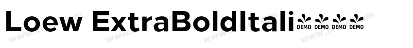 Loew ExtraBoldItali字体转换